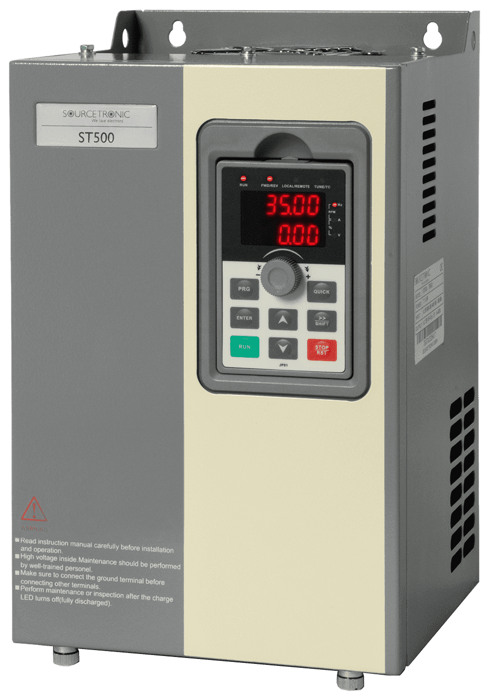 Variateur de fréquence, commandes intégrées, 10,5 A, 1,1 kW